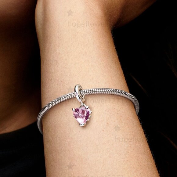 Pandora Pink Family Tree & Heart Dangle Charm - Picture 4 of 5